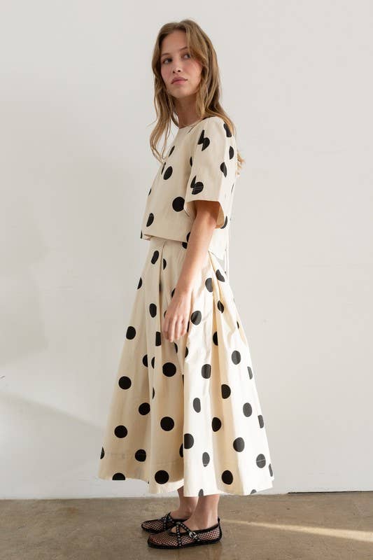 Polka Dot Back-Tie Top HS223