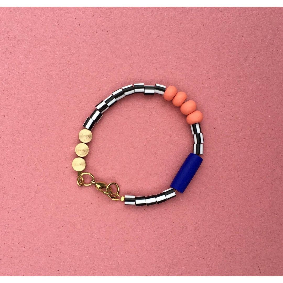 Sottsass Bracelet In Cobalt and Salmon Pink LA17