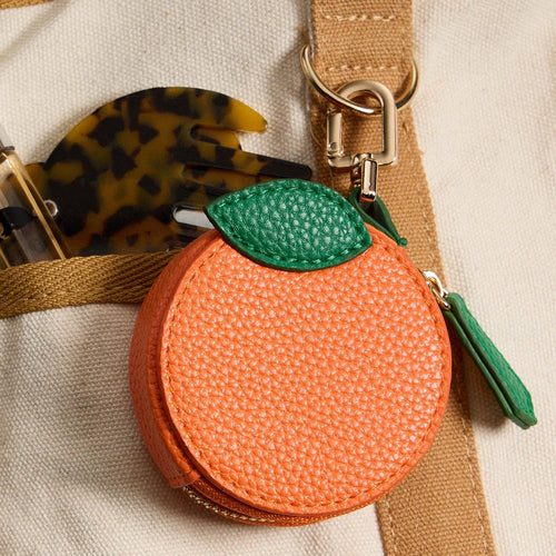 Orange Bag Charm with Keychain Clip FR103