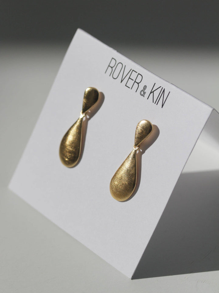 RK08 Luxe Gold Teardrop Earrings