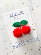 Load image into Gallery viewer, Kids&#39; Cherry Pom Pom Hair Clip