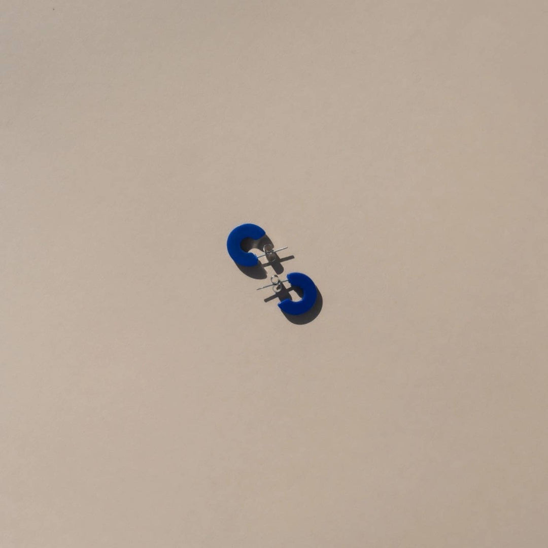 Mali | Cobalt | Blue Hoop Earrings | New Thinner Style NN24