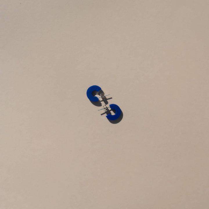 Mali | Cobalt | Blue Hoop Earrings | New Thinner Style NN24