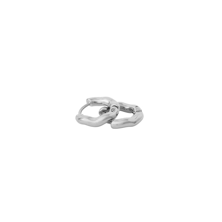 Wavy Hoop - Hypoallergenic, Flat Back, Girl Gift PPE29