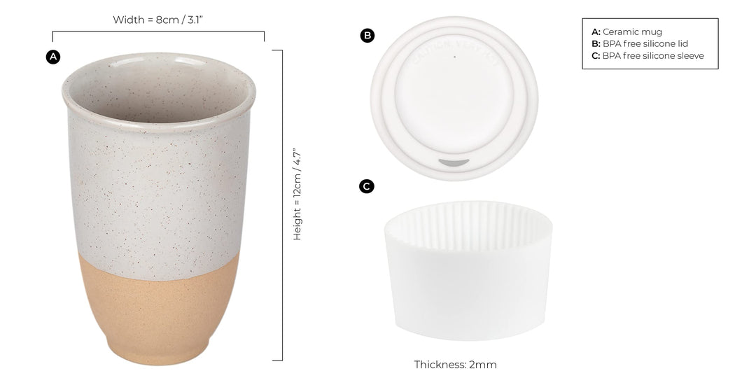 Dune Ceramic Reusable Coffee Mug NV25