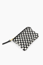 Load image into Gallery viewer, The Woven Wallet - Faux Leather Zipper Checkered Wristlet