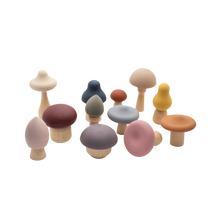 Load image into Gallery viewer, Mushroom Wood &amp; Silicone Toy|Teething|Fine Motor|Montessori