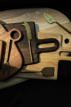 Load image into Gallery viewer, Tides Cheese Knives S/4 Tumbled Gold