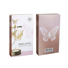 Load image into Gallery viewer, Rotary Candleholder, Butterfly, Gold