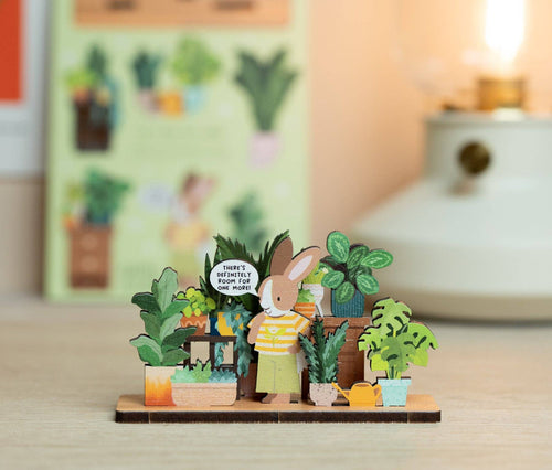HOUSEPLANT ADDICT RABBIT POP OUT CARD DD12