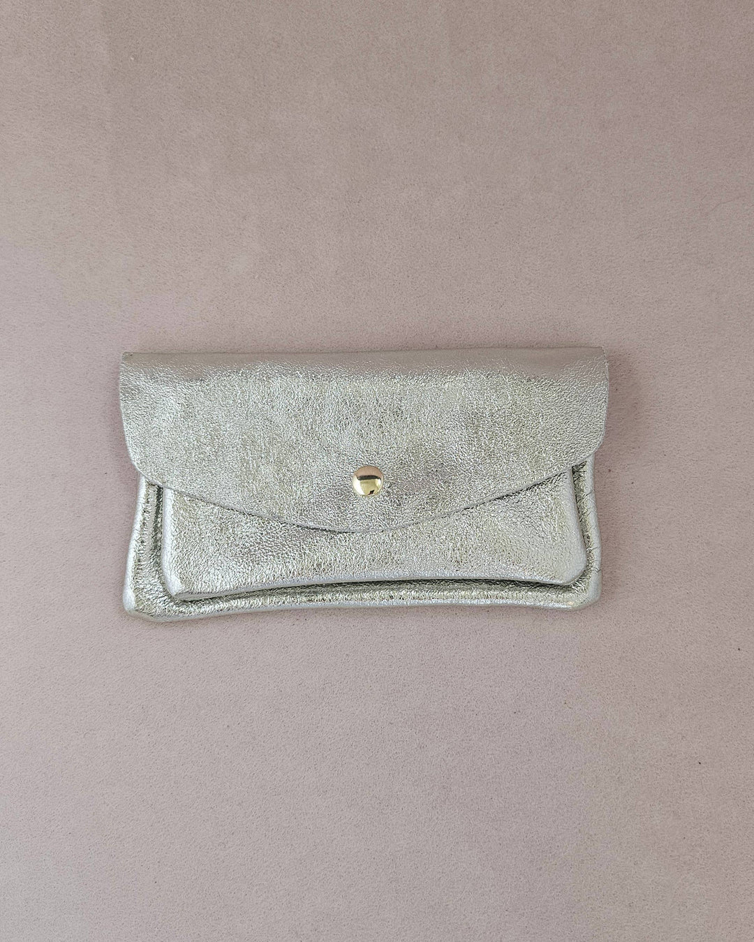 Kangaroo double pocket leather wallet Sky RM37