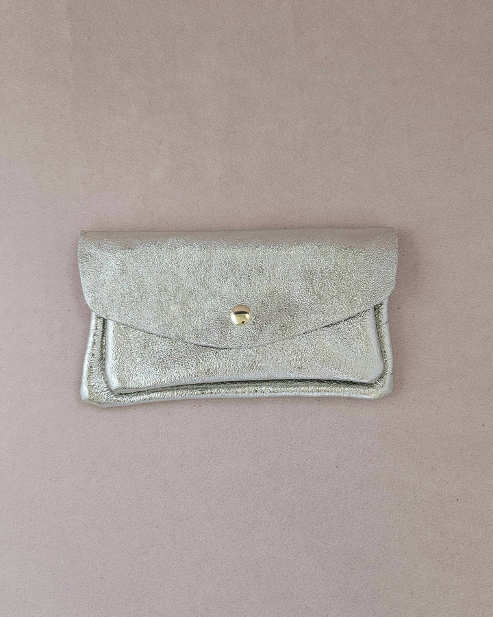 Kangaroo double pocket leather wallet Sky RM37