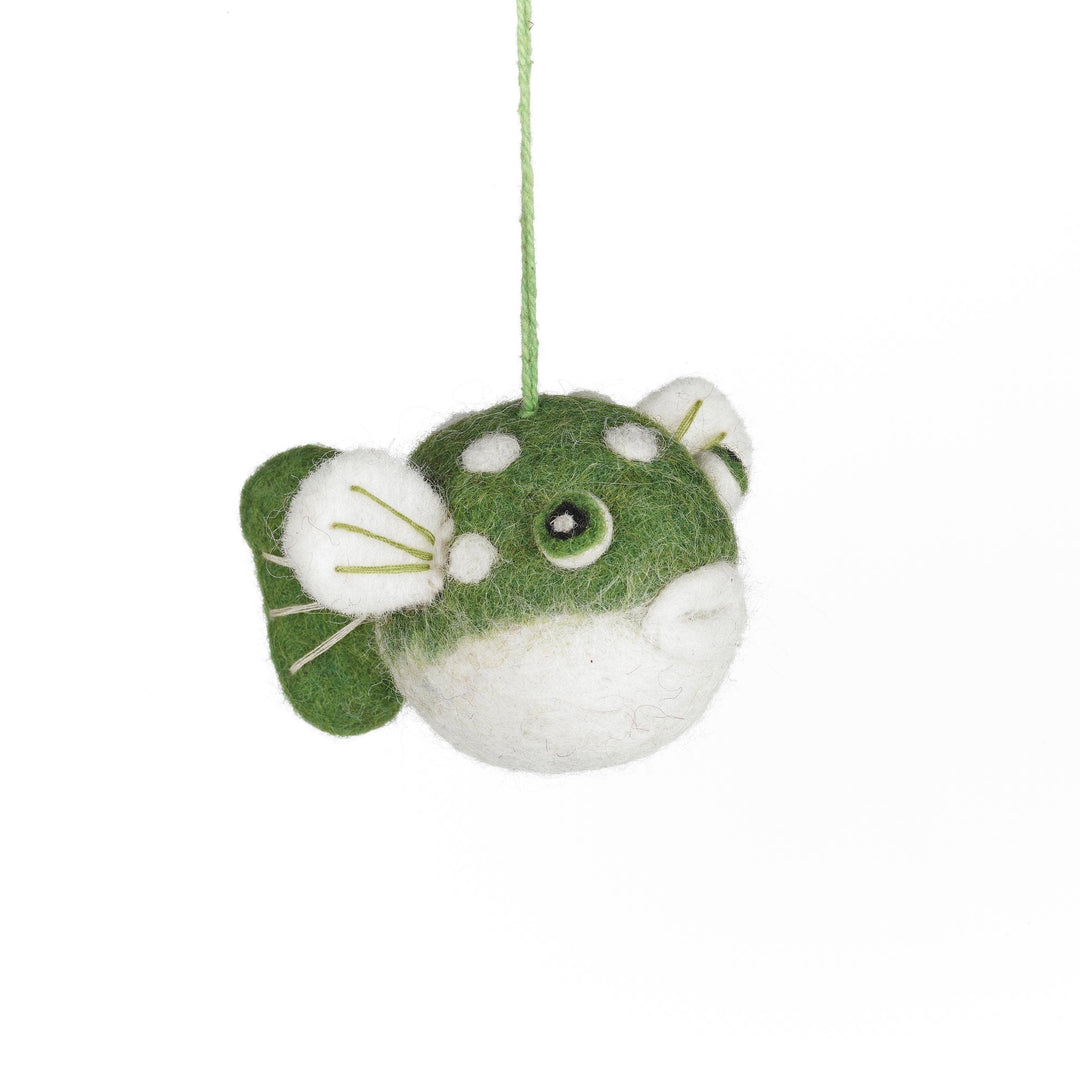 Handmade Felt Puffer Fish Sealife Hanging Dec