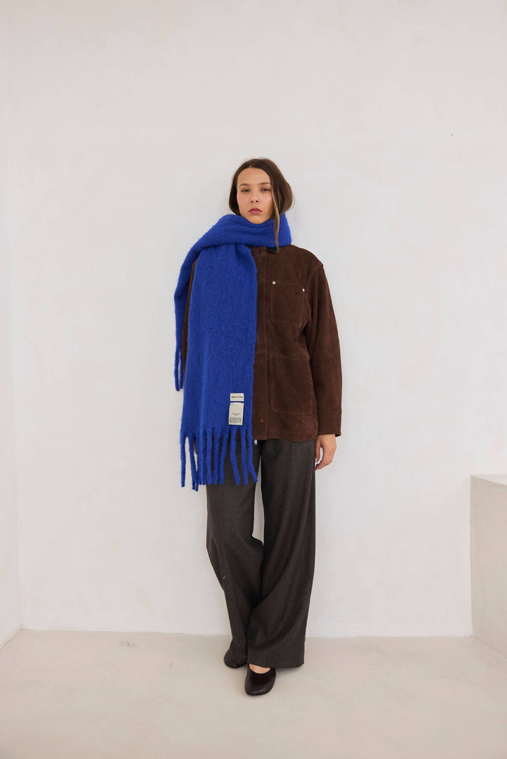 The Reykjavik Scarf with RWS Wool - Electric Blue - FW26