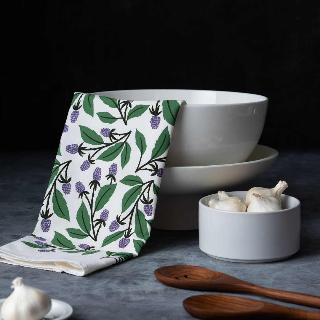 Blackberries Tea Towel / Kitchen Decor / USA Made HM101
