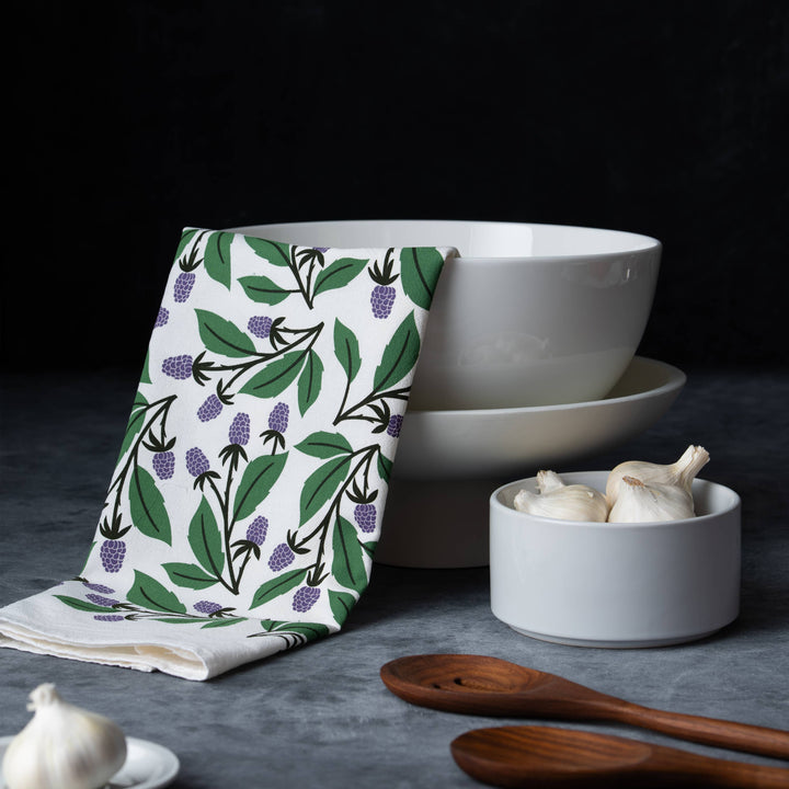 Blackberries Tea Towel / Kitchen Decor / USA Made HM101