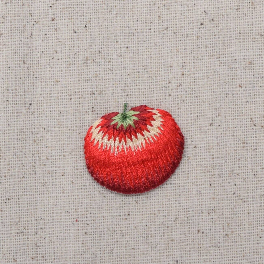 Red Tomato - Fruit - Vegetable Garden - Embroidered Patch - Iron on Applique IR
