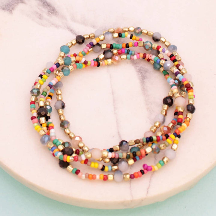 Candy Bowl Multi Bead Stretch Bracelet Set ZAD1