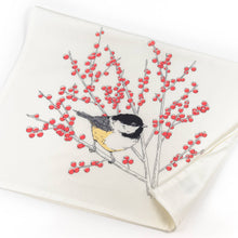 Load image into Gallery viewer, Black-capped Chickadee Tea Towel - West Coast Birds