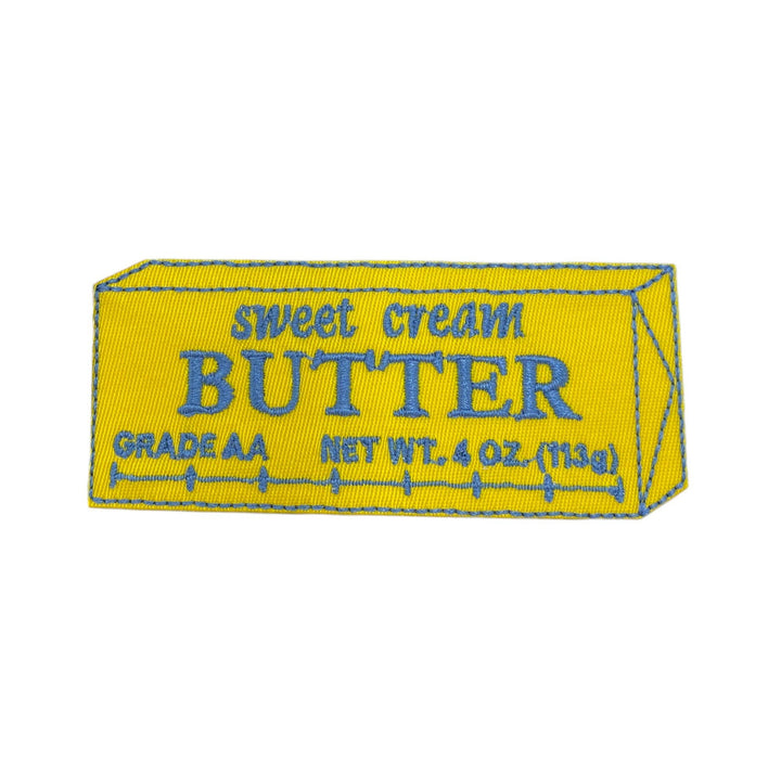 Stick of Sweet Cream Butter, Embroidered Iron on Patch