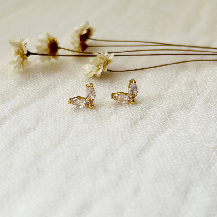 CZ Double Marquise Studs KT31