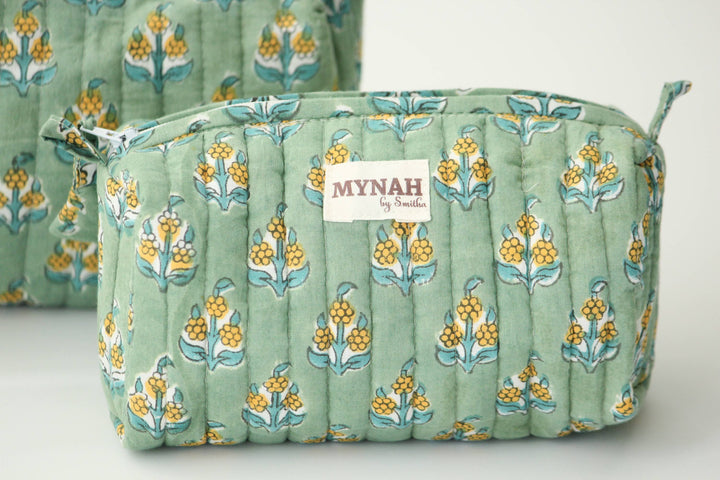 Ochre motif print travel/make up/organizer/bag MH877