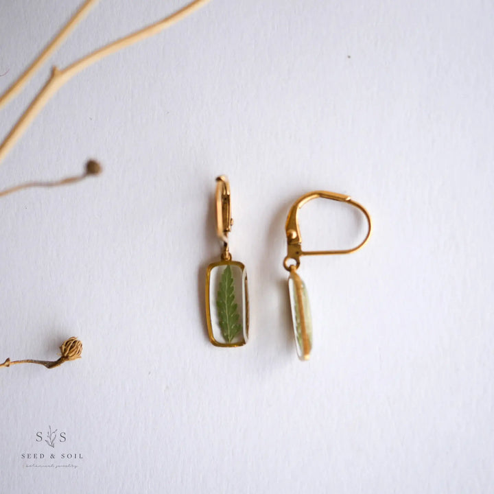 Tiny Rectangle Huggie Hoops 