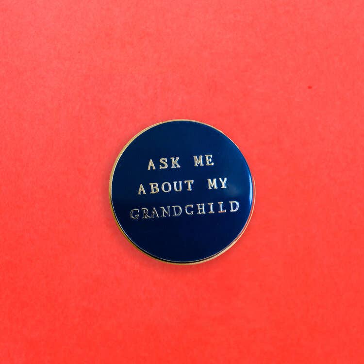 Ask Me About My Grandchild Pin MRB22
