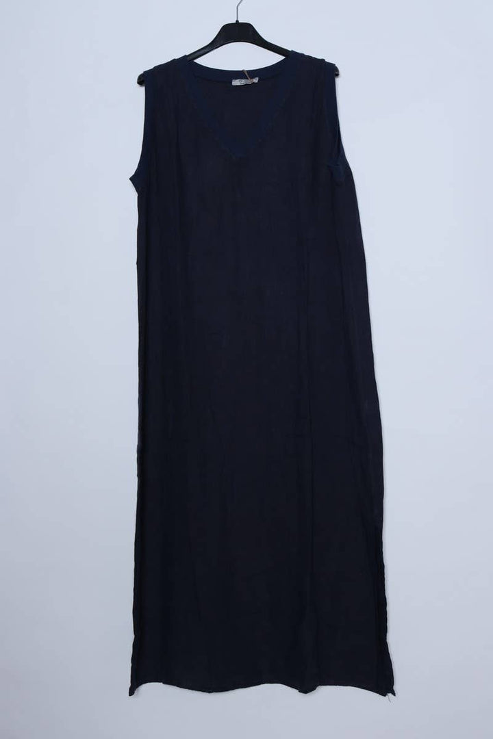 Sleeveless Short Dresses in 100% Linen LL776