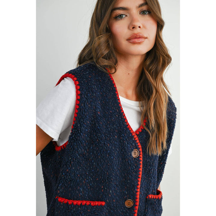 Confetti Contrast-Trimmed  Vest - BMJ89