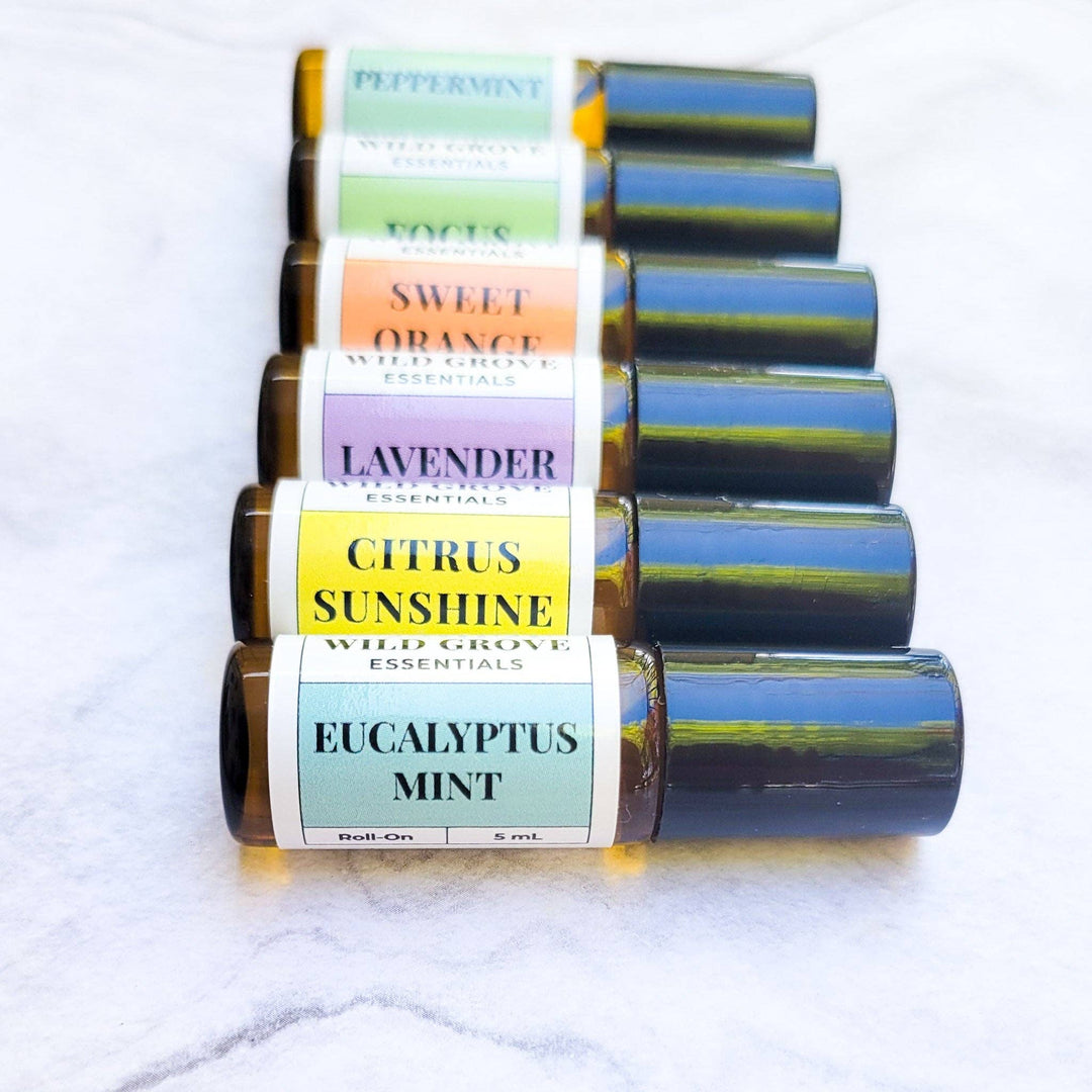Mini Natural Roll-On Essential Oils, 5ml with Jojoba Oil