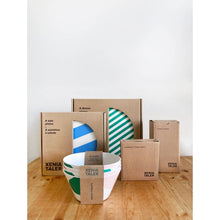 Load image into Gallery viewer, Green Stripe Dinner Plate