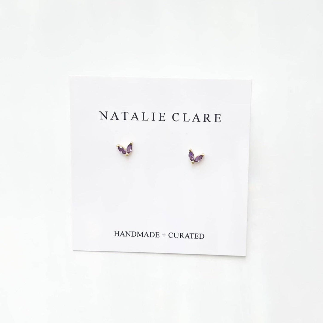 Lilac Winged Earrings NC89