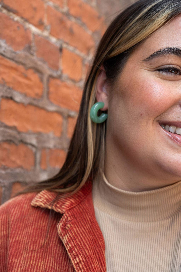 Chloe Hoops - Sage // Jewelry, Earrings, Fall SS231