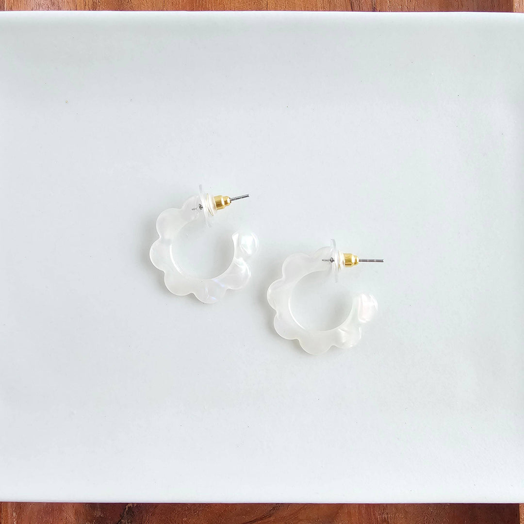 Flora Mini Hoops - Opalite // Spring, Earrings, Jewelry SSF23