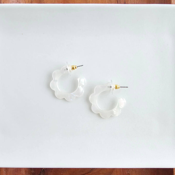 Flora Mini Hoops - Opalite // Spring, Earrings, Jewelry SSF23