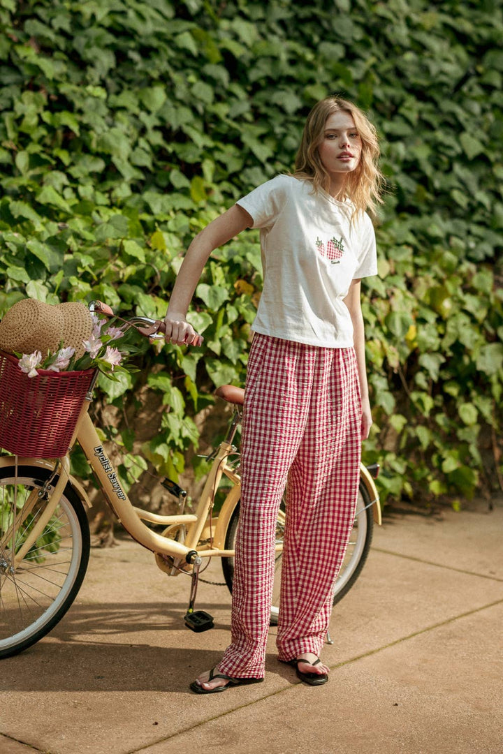GINGHAM PANTS MM861