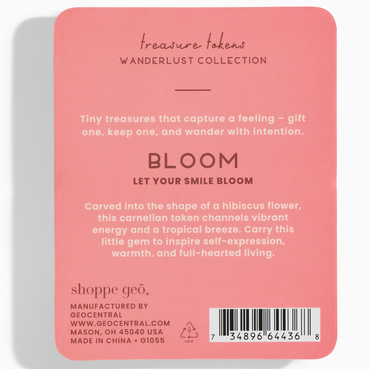 Carnelian Crystal Hibiscus | Treasure Tokens: Bloom