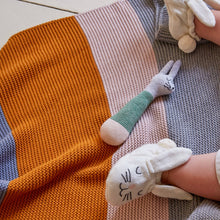 Load image into Gallery viewer, Cotton Knit Baby Rattle Toy - Rabbit Green