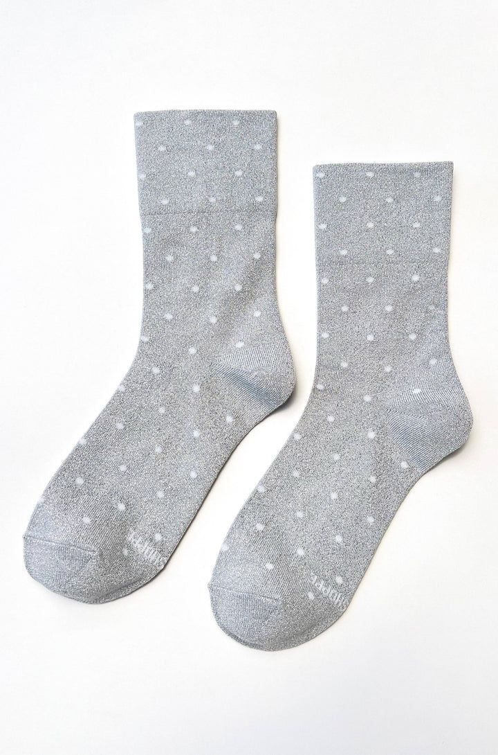 Lurex Patterned Sneaker Socks