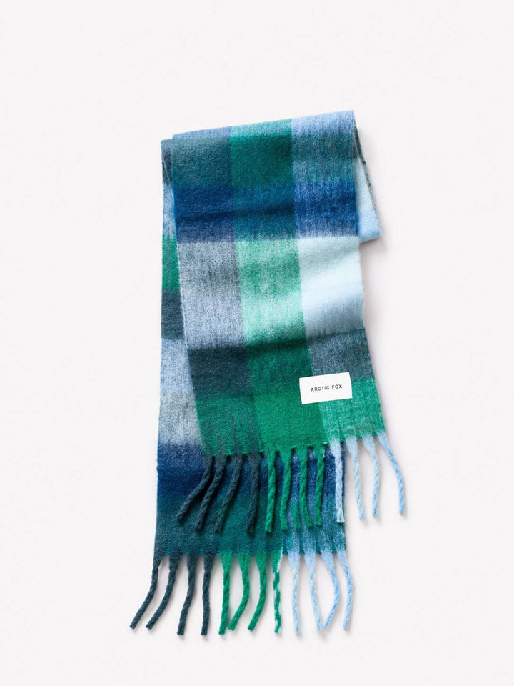 The Reykjavik Scarf - 100% Recycled - Emerald Check - FW26