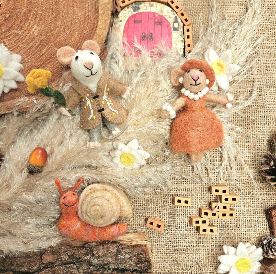 Handmade Felt Sadie the Snail Hanging Decoration