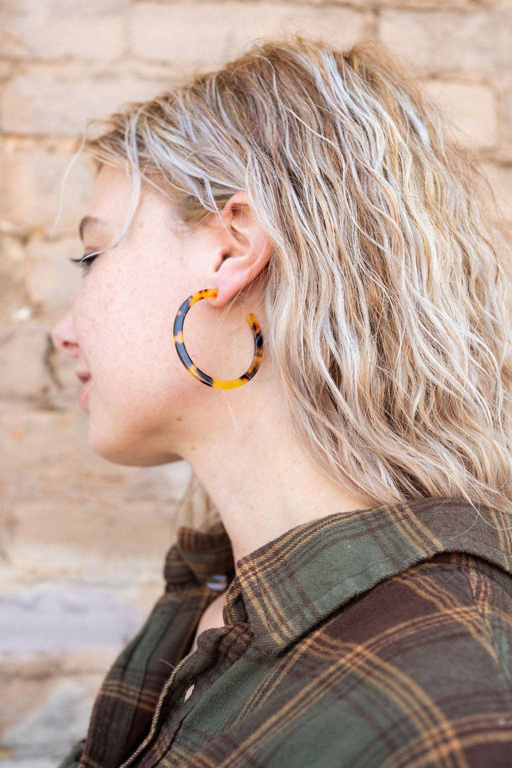 Cameron Hoops - Tortoise // Jewelry, Earrings, Fall ss98