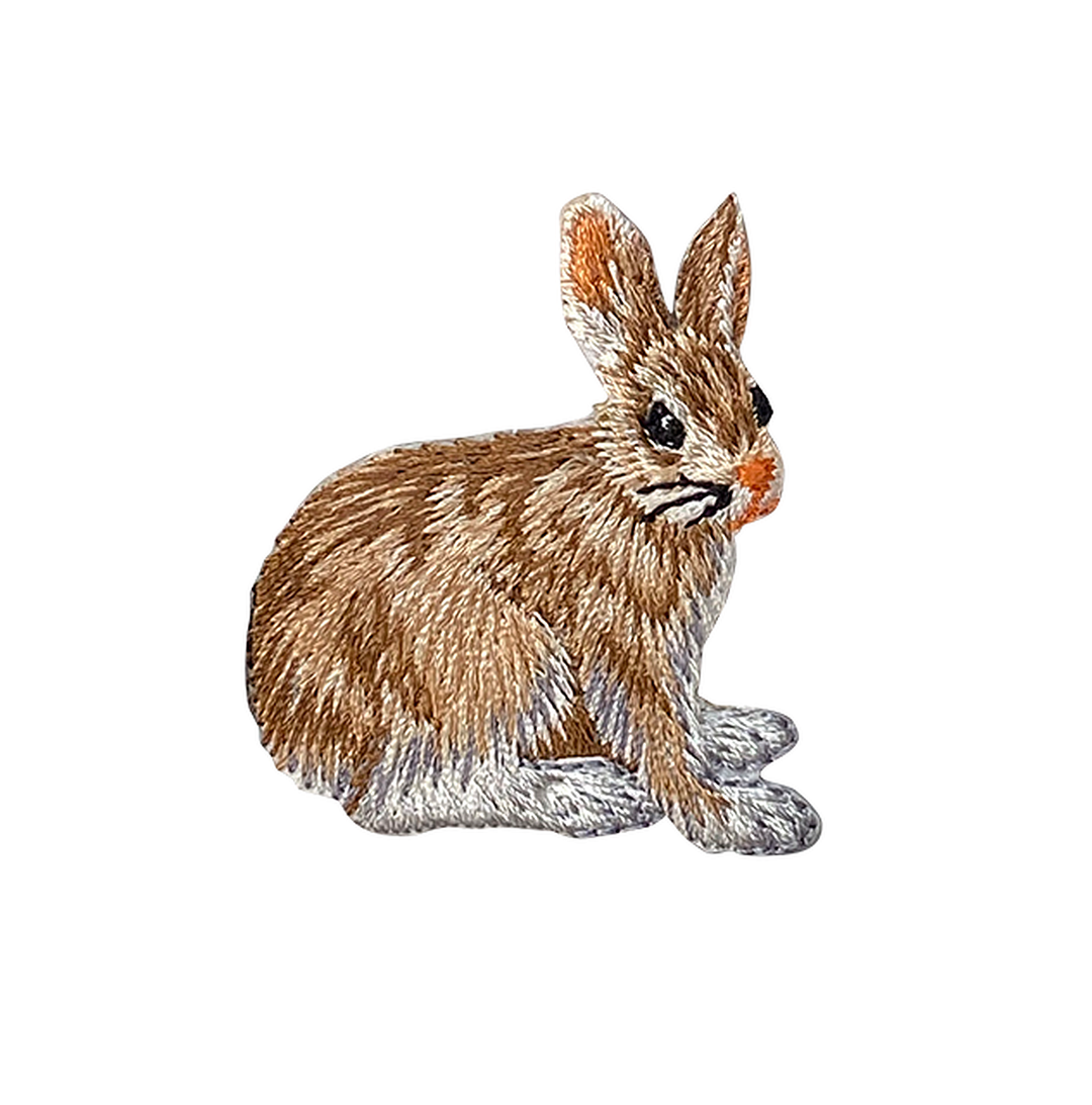 Natural Bunny Rabbit - Hare - Iron on Patch IR