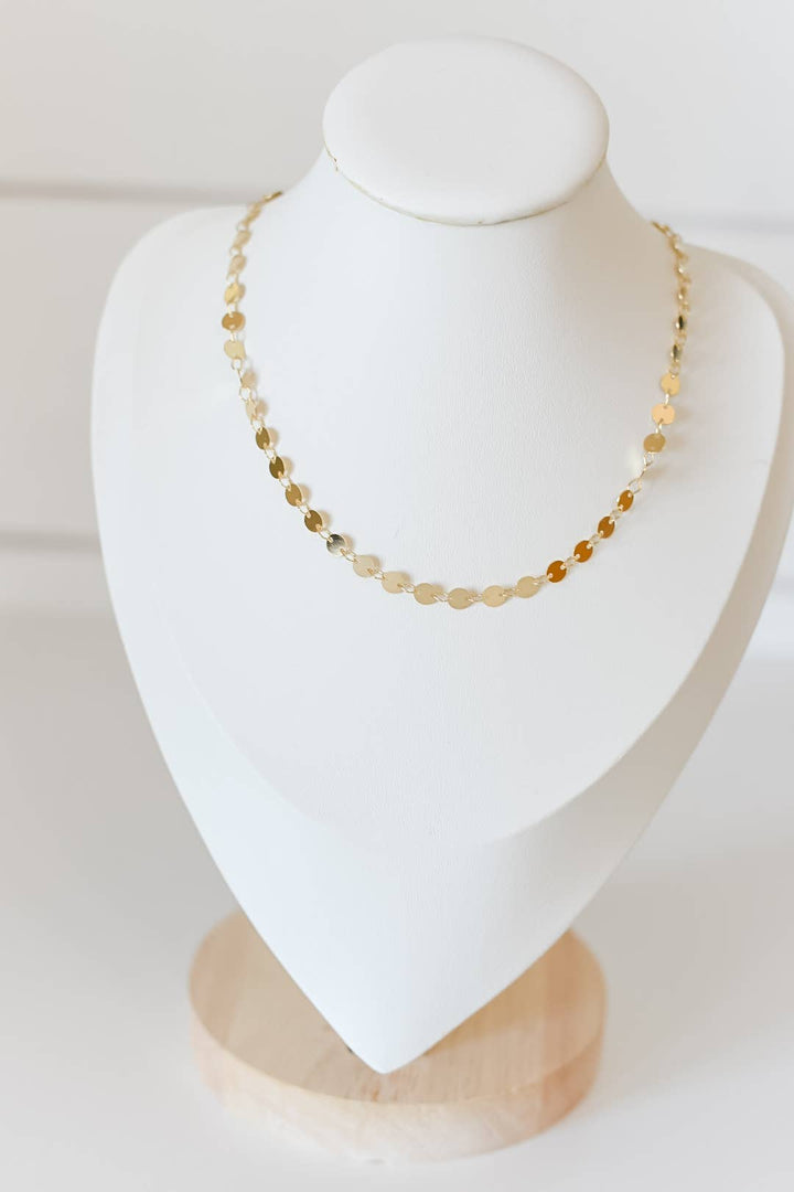 Beckett disc necklace 18k gold plated BRN79