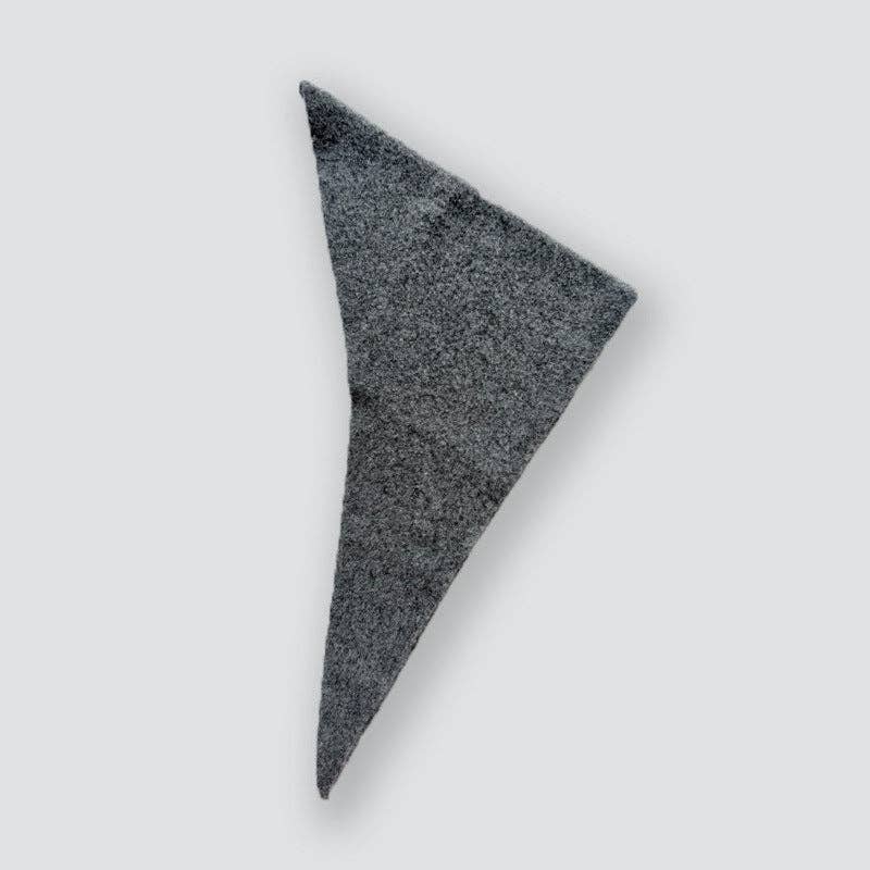 Solid Color Knitted Wool Blend Triangle Scarf for Women SL499