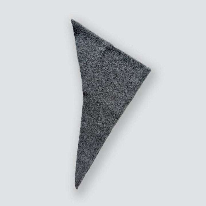 Solid Color Knitted Wool Blend Triangle Scarf for Women SL499