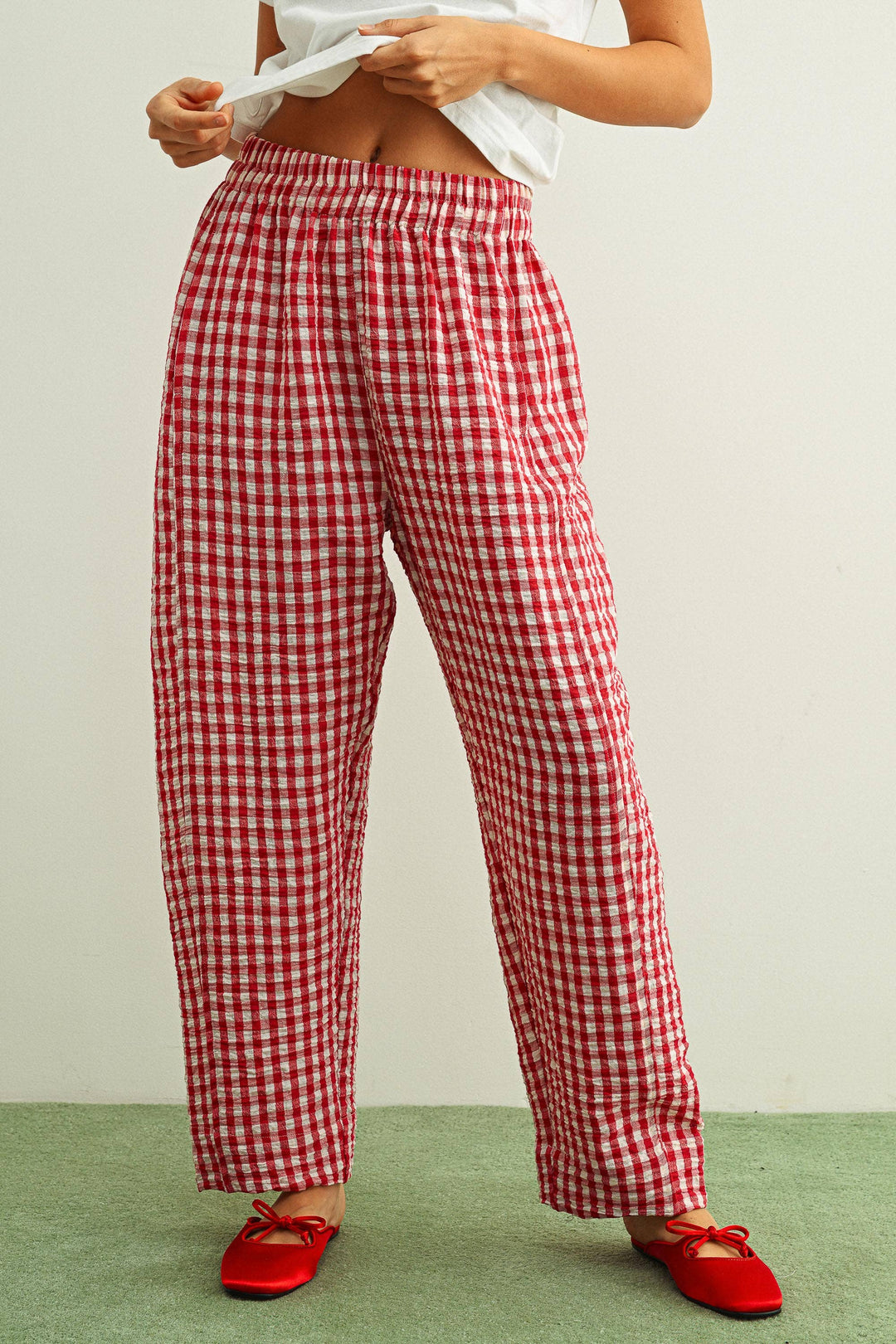 GINGHAM PANTS MM861