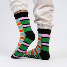 Load image into Gallery viewer, Zipper Stripe House Socks VR983