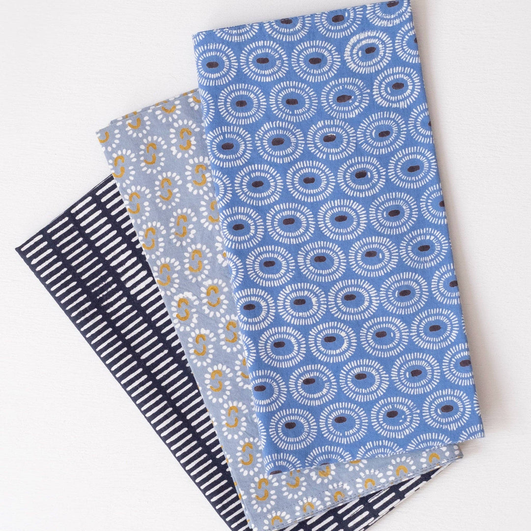 Malin Gold Block Printed Napkins - set of 4 GM13